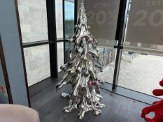 6ft Silver Abstract Christmas Tree, No Reserve