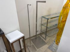 2 x Adjustable Stainless Steel Display Rails, No Reserve