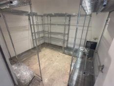 6 Bays Chrome Metro-Style Wire Shelving with Hanging Rails, No Reserve
