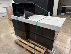 Black and White Corian Serving Counter, No Reserve