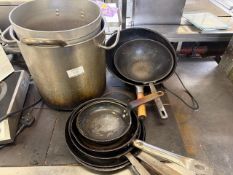 Assorted Steel Pots and Pans, No Reserve