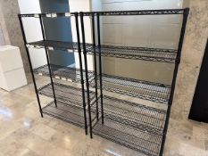 2 Bays Black Metro-Style Wire Racking, No Reserve