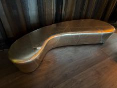 Large Gold Pouffe Seat, No Reserve