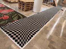 Checkered Carpet Runner – 14m x 1.3m, No Reserve