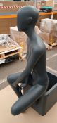 Mannequin Sitting Stool, Dark Grey, Free Standing, New