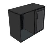 Food & Drinks Counter (Black) – 1200 x 602 x 1000mm