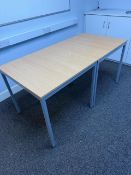 2 x Square Office Tables – 800mm, No Reserve