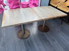 Pair of Square Restaurant Tables, No Reserve