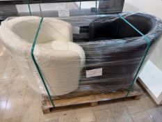 2 x Leatherette Tub Chairs, No Reserve