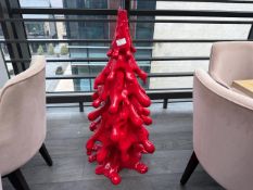 4ft Red Abstract Christmas Tree, No Reserve