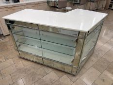Mirrored and Glazed Make-Up Counter, No Reserve