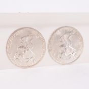 2x "3 Mark Deutsches Reich 1913". "Der König rief und alle kamen." In ausgesprochen schöner Erhaltu