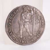 "Hausknechts - Taler", Silbertaler von 1663, geprägt unter August d. Jüngeren, Herzog von Braunschw