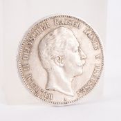 Fünf Mark - Preussen - 1907 - A - Wilhelm II. ss/vz Silber.