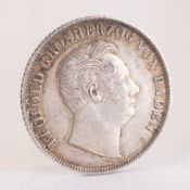 EIN GULDEN - SEGEN DES BADISCHEN BERGBAUES - Leopold Großherzog von Baden - 1852. ss/vz.