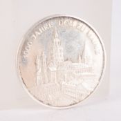 Medaille: DOM ZU MAINZ - 1000 / 000 Feinsilber, ca. 15g, ss/vz.