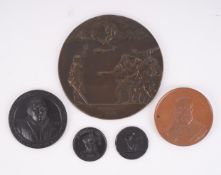 5-teilige Sammlung verschiedener Medaillen, bestehend aus: Luther-Medaille (Eisenkunstguss 1917), 2