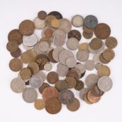 Kleine Münzsammlung des überwiegend 19. und 20. Jhd. Verschiedene Währungen, ungezählt ca. 486g.