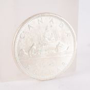 1 DOLLAR - CANADA - 1965 - 800er Silber, ca. 24g, ss/vz.