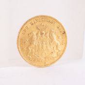 20 Goldmark, Freie und Hansestadt Hamburg - J - 1899, ca. 7,96g, 900er Gold, Durchmesser ca. 22,5mm