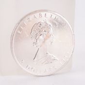 5 DOLLARS - CANADA - 1989 - 1 OZ 9999er Fine Silver, ca. 32g, ss/vz.