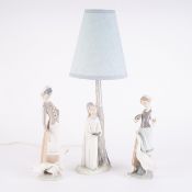 3-teiliges Nao und Lladro Figuren-Konvolut bestehend aus 2 Lladro Figuren, Höhe ca. 24 bzw. ca. 28 