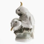 Jugendstil "Papageiengruppe" - Nymphenburg nach 1912 Entwurf Wilhelm Neuhäuser 1912, Modellnummer 49