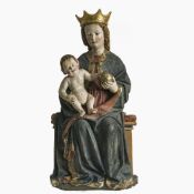 Thronende Madonna - Hans Multscher  (um 1400 Reichenhofen - 1467 Ulm), Umkreis, um 1440