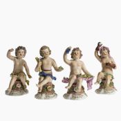 Vier Putti als Jahreszeiten - Wohl Dresden, Ende 19. Jh.