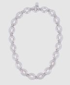 Luxuriöses " CHOPARD " , Collier „ Les Chaînes “ mit Brillantbesatz, 750er Weißgold, Gewicht 115,6 