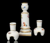 Meissen, 3-teiliges Kerzenhalter-Set, 1. Wahl