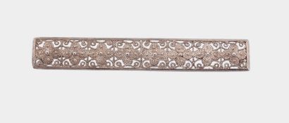 Filigrane Stabbrosche aus Silber 835/- Länge 6,0 cm, Breite 1,0 cm, Gewicht 3,3 Gramm