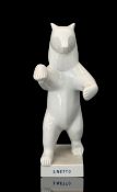 Porzellanfigur Bär, KPM Berlin, „Vattenfall Europe Golf Cup 2008“
