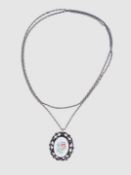 Modeschmuck Halskette, versilbert, Kettenlänge 74 cm