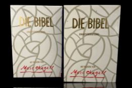 2 Bibeln „Die Bibel“ mit Bildern von Marc Chagall, Motiv „König David“