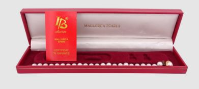 Perlen Armband " Mallorca Pearls ", Modeschmuck , Länge 19,5 cm