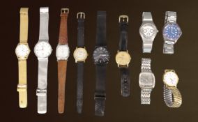 Konvolut div. Herren Armbanduhren, 10 Stück, Quartz, Funktionen nicht überprüft, Marken wie : Seiko