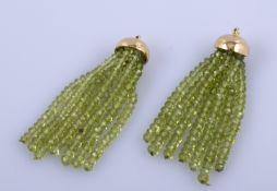 Ohrring-Anhänger mit Peridotquasten