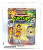 Playmates vintage (1992) Teenage Mutant Ninja Turtles April figure UKG Graded 85% MOC