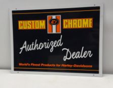 Custom Chrome Dealer for Harley Davidson Double Sided Metal Sign