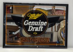Miller Genuine Draft Harley Davidson Mirror Sign