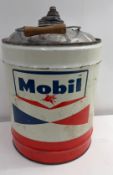 Mobil 5 Gallon Oil Can w/ Pegasus