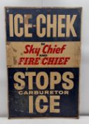Texaco Sky Chief and Fire Chief Ice Check Island Station Sign
