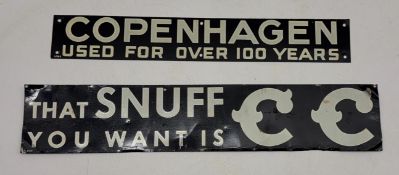 Copenhagen and CC Snuff Tin Tacker Signs