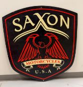 Large Saxon Motorcycles Shield Sign