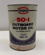 Texaco Outboard Quart Oil Can