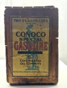 1920's Conoco Minuteman Wood Crate