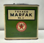 1920's Texaco Marfak 0 Five Pound Grease Can