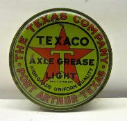 Texaco Axle Grease One Pound Tin w/ Red Border Lid