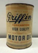 Griffin's Grocery White Quart Oil Can Muskogee, OK